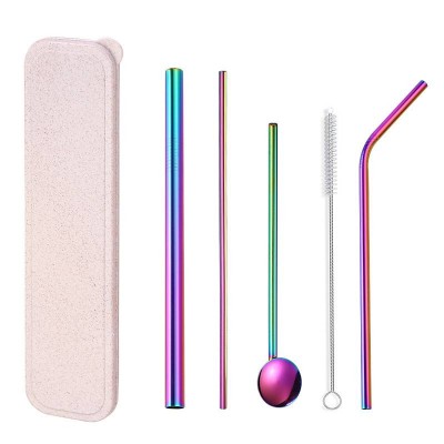 Eco Friendly Laser Logo Elescopic Cleaning Brush Approved Metal  Stainless Grade Foldable Indonesia Set Meal SteelDrinking Straw